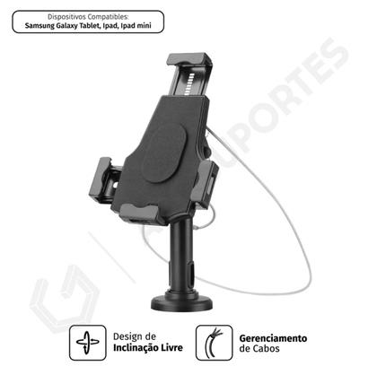 Imagem de Suporte Tablet Antifurto para Mesa, Balcão ou Parede 7.9 à 10.5 Polegadas - PCYES PLMSA01A