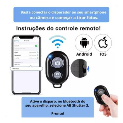 Imagem de Suporte Tablet C Trava Garra Cabeça 360 E Disparo Bluetooth