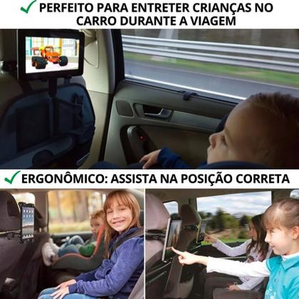 Imagem de Suporte Tablet iPad Carro Automotivo Banco Encosto Cabeça