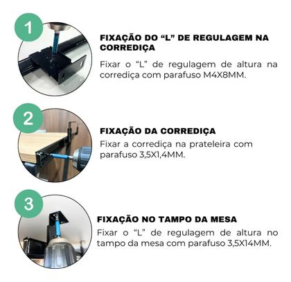 Imagem de Suporte Teclado e Mouse Retrátil Gaveta Deslizante para Mesa Computador