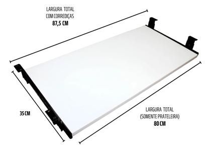 Imagem de Suporte Teclado e Mouse Retrátil Gaveta Deslizante para Mesa Computador