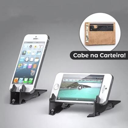 Imagem de Suporte Telefone Celular Dobrável Cartão Ajustável 8x5x2 cm