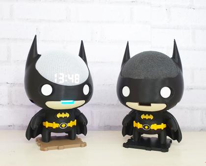 Imagem de Suporte Tema Batman compatível com Alexa Echo Dot 4 Com e sem Relógio