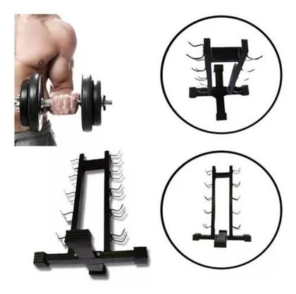 Imagem de Suporte Torre De Chão Para 10 Halteres Expositor Para Academia Musculação Fitness