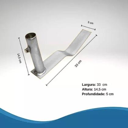 Imagem de Suporte Tubo Antena Telha Francesa Ou Paulista 3/4