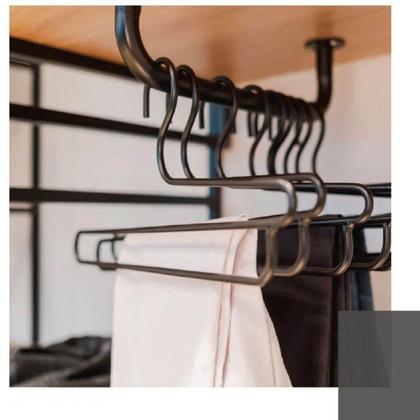 Imagem de Suporte Tubo para Cabides Arara Cabideiro 73cm de Teto Closet Masutti Preto