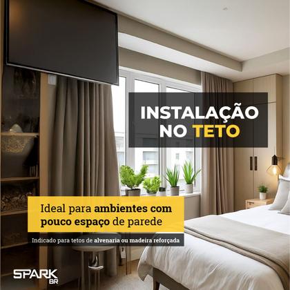 Imagem de Suporte TV Articulado 32 a 86 Polegadas Universal Padrão VESA Até 46kg Regulável e Inclinável Horizontal Quarto Sala Preto