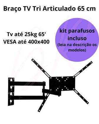 Imagem de Suporte TV Articulado Braço Longo 60 65cm Sufort