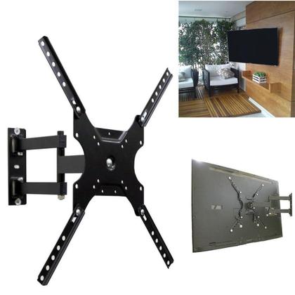 Imagem de Suporte Tv Articulado Universal Monitor 14 a 55 Polegadas Até 50kg Parede - Ab Midia