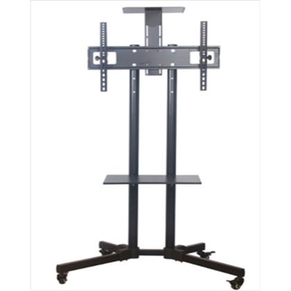 Imagem de Suporte Tv Chao Com Rodinhas Estante Monitor Televisao Universal Com Prateleira Ate 65