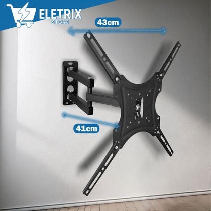 Imagem de Suporte Tv e Monitor Articulado de Parede 14 a 55" Polegadas Led Lcd Plasma Kit 4