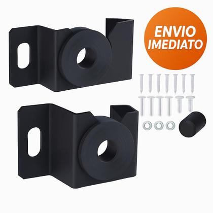 Imagem de Suporte TV Fixo Parede 32 a 65 Polegadas Universal Preto Com Trava de Segurança