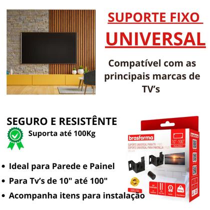 Imagem de Suporte TV Fixo Universal Para TV 32 42 43 50 52 55 60 65 75 90 100 Polegadas