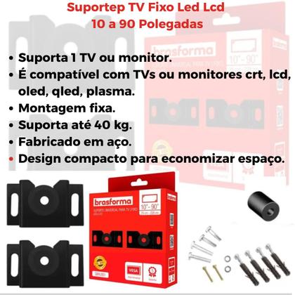 Imagem de Suporte Tv Fixo Universal Tv Led Lcd 10 À 90 Polegadas