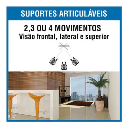 Imagem de Suporte Tv Parede Motorizado Lcd Led Plasma 14" A 37" Sbrp830 Brasforma