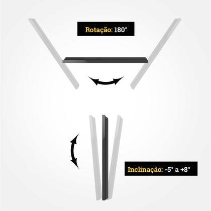 Imagem de Suporte TV Tri Articulado 26 a 65 Polegadas 38kg Universal LCD LED Inclinação Rotação 180 Quarto Sala Padrão Vesa SparkBr