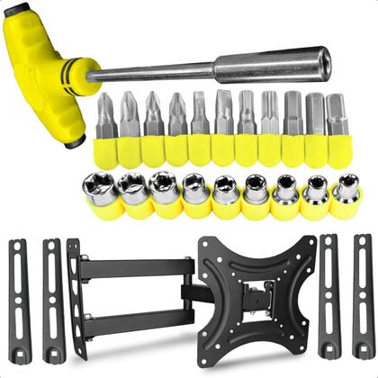 Imagem de Suporte Universal Articulado para TV 32 a 55 Polegadas com Jogo de Ferramentas 24 Peças