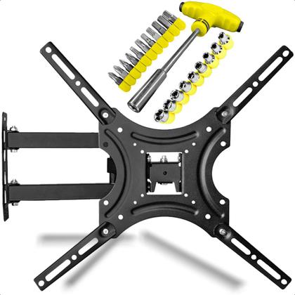 Imagem de Suporte Universal Articulado para TV 32 a 55 Polegadas com Jogo de Ferramentas 24 Peças