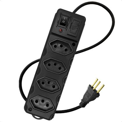 Imagem de Suporte Universal Fixo Slim para TV 23 á 63 até 50 kg Filtro de Linha 4 Tomadas 85 cm incluso Kit Instalação Parede