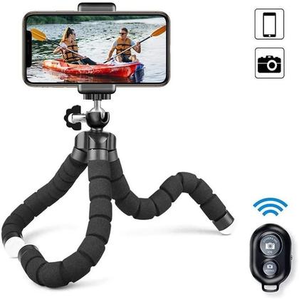Imagem de Suporte Universal Mini Tripé Octopus Monopé Para Celular, Câmera E Webcam Com Clipe Para Smartphones