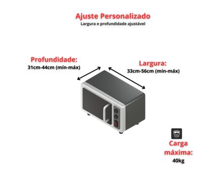 Imagem de Suporte universal para micro ondas e forno elétrico
