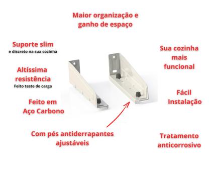 Imagem de Suporte universal para micro ondas e forno elétrico com ajuste largura