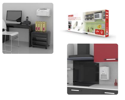 Imagem de Suporte universal para micro ondas e forno elétrico com ajuste largura