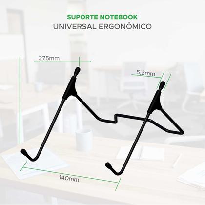 Imagem de Suporte Universal Para Notebook Ergonômico E Metálico