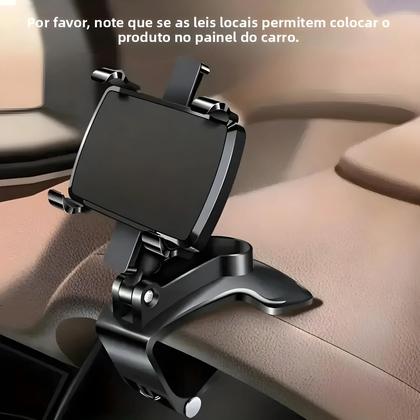 Imagem de Suporte Universal Para Telefone De Carro Rotativo 360 graus Montagem No Painel Suporte Móvel Fixo