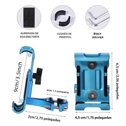 Imagem de Suporte Universal para Telefone de Motocicleta - Liga de Alumínio Antiderrapante