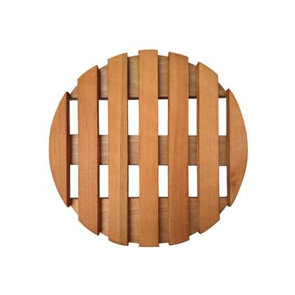 Imagem de Suporte Vaso Redondo 40cm Roda Cristal Mogno