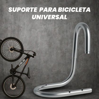 Imagem de Suporte Vertical De Parede Para Bicicleta Em Aço Carbono Até 18kg