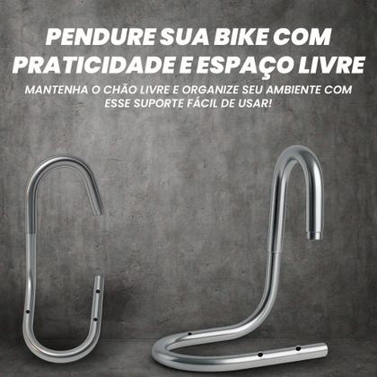 Imagem de Suporte Vertical De Parede Para Bicicleta Em Aço Carbono Até 18kg