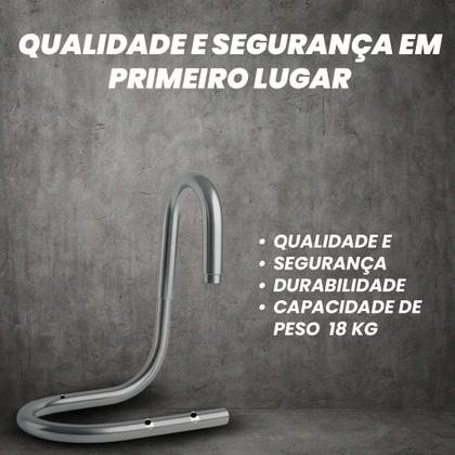 Imagem de Suporte Vertical De Parede Para Bicicleta Em Aço Carbono Até 18kg