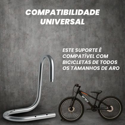 Imagem de Suporte Vertical De Parede Para Bicicleta Em Aço Carbono Até 18kg