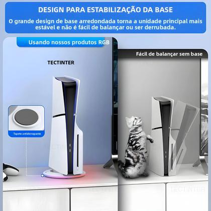Imagem de Suporte Vertical De Resfriamento Com Luz RGB Para Console PS5 Slim Edição Digital Base