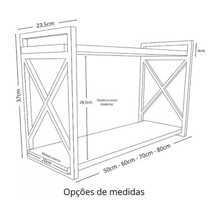 Imagem de Suporte X para Prateleira Industrial de Parede