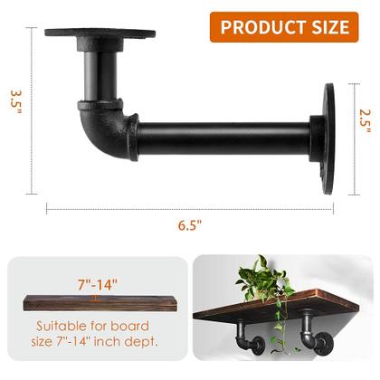 Imagem de Suportes de prateleira Janyang Industrial para placa de 20-35 cm - pacote com 4