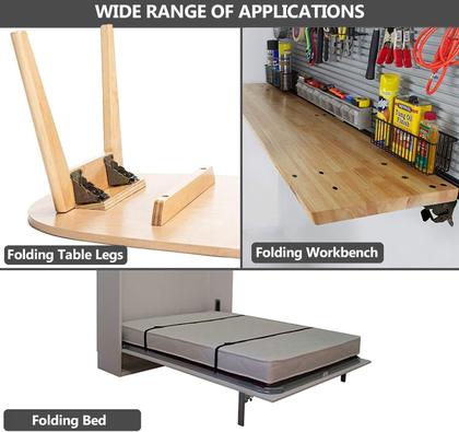 Imagem de Suportes dobráveis YiiSeejo Yiiseejo Self Lock Hinge, pacote com 4