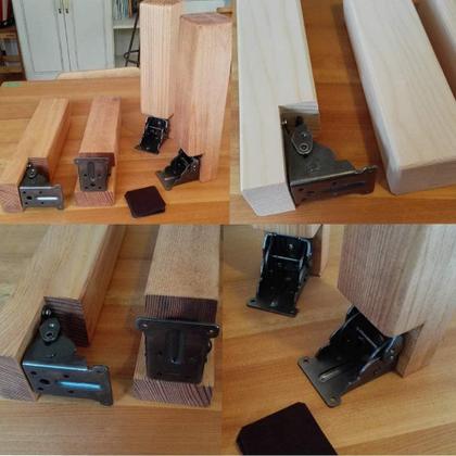 Imagem de Suportes dobráveis YiiSeejo Yiiseejo Self Lock Hinge, pacote com 4