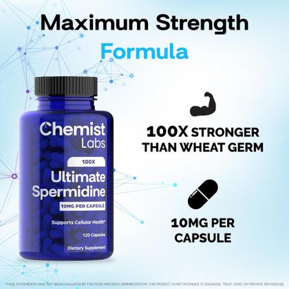 Imagem de Supplement Chemist Labs Ultimate Spermidine 10 mg 120 Cápsulas