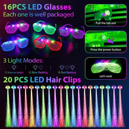 Imagem de Suprimentos para festas HONLYNE 302 PCS Glow in the Dark com LED