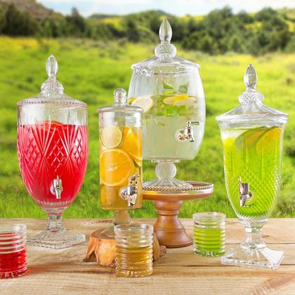Imagem de Suqueira de Cristal Dublin 4,5L Com Torneira Dispenser Água Suco Drinks