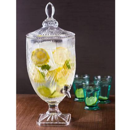Imagem de Suqueira de Cristal Dublin 4,5L Com Torneira Dispenser Água Suco Drinks