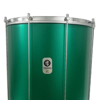 Imagem de Surdo timbra 20x60cm verde c/aro cromado pele animal 10af