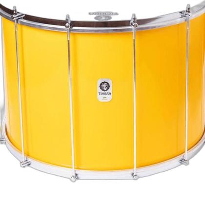Imagem de Surdo timbra 22x40cm amarelo c/aro cromado pele leitosa e napa inv 12af
