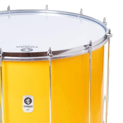 Imagem de Surdo timbra 22x40cm amarelo c/aro cromado pele leitosa e napa inv 12af