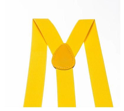 Imagem de Suspensório Amarelo Adulto Ajustável resistente fantasia