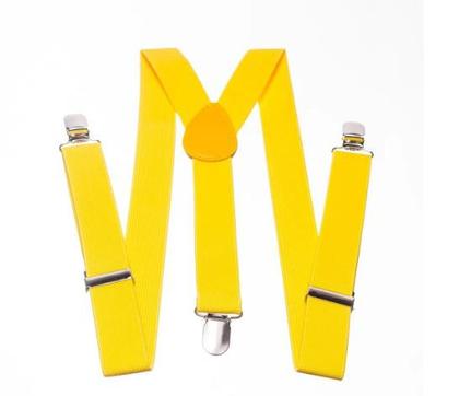 Imagem de Suspensório Amarelo Adulto Ajustável resistente fantasia