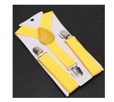 Imagem de Suspensório Amarelo Adulto Ajustável resistente fantasia